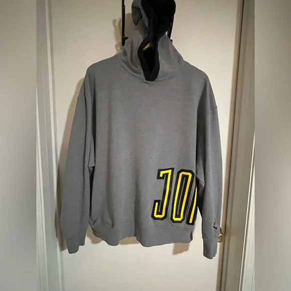 Nike Air Jordan Mens Big & Tall XXL Gray Spellout Long Sleeve Hoodie Sweatshirt - Picture 7 of 7